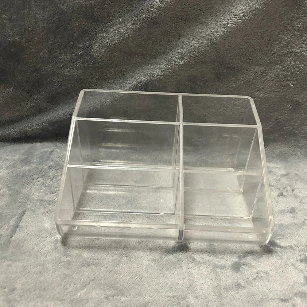 Clear Plastic Vanity Makeup Organizer brush holder